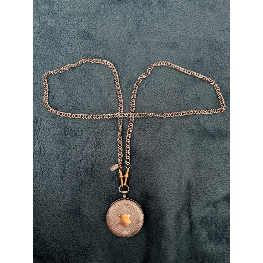 Doncaster Vintage Pocket watch Style picture Locket Necklace Silver/Gold